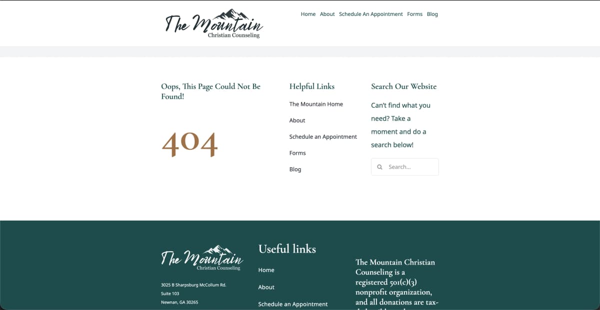 Before — Previous WordPress Site